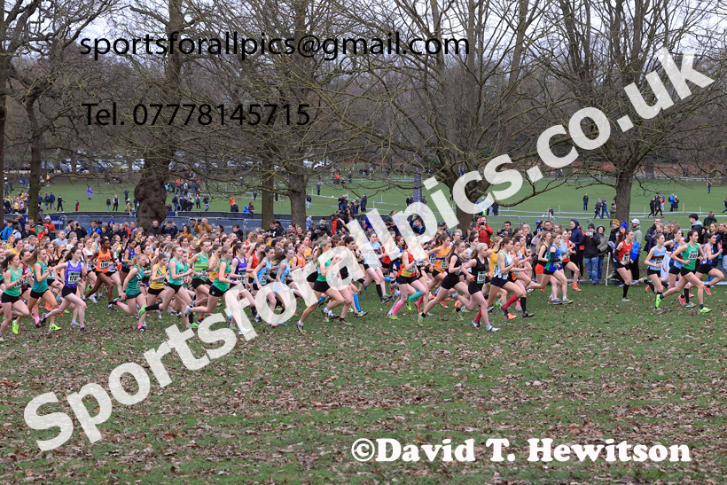 Womens Under-17s 2026 UK CAU Inter Counties Cross Country, Wollaton Park, Nottingham. Photo: David T. Hewitson/Sports for All Pics